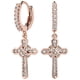 thumbnail image 3 of Pendientes largos de aro con forma de cruz para hombre y mujer, ideales para cenas familiares y graduaciones. 1.1x0.39 pulgadas, 3 of 8