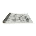 thumbnail image 2 of Ahgly Company Indoor Round Abstract Gray Modern Area Rugs, 4' Round, 2 of 4