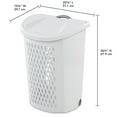 thumbnail image 2 of Sterilite Ultra™ Wheeled Hamper, Plastic Laundry Hamper with Handle and Wheels for Easy Transport, White, 2 of 9