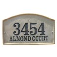 thumbnail image 1 of QualArc RIV-4602-SS Plaque d'Adresse en Pierre Concassée Riviera Arch de 10 Po, Couleur Grès, 1 of 1