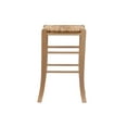 thumbnail image 4 of Linon Ivica 24.4" Backless Counter Stools, Set of 2, Natural with Handwoven Rush Seat, 4 of 10
