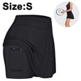 thumbnail image 1 of Pantalones cortos de yoga de cintura alta para mujer, pantalones cortos de compresión de licra con control de abdomen para correr, 1 of 8