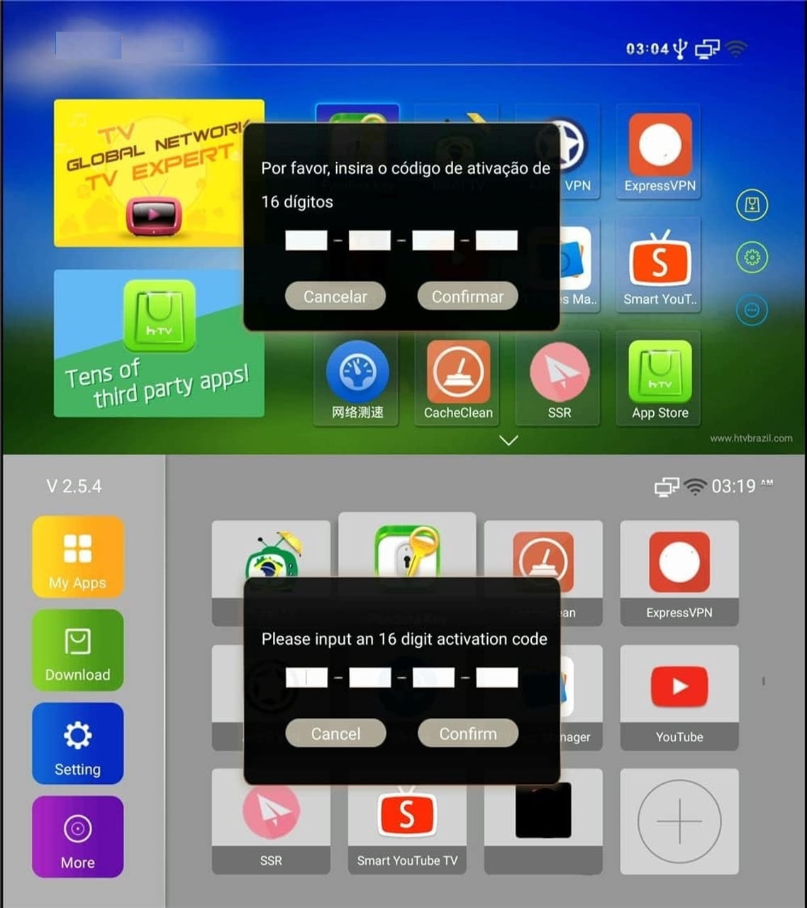 Brazil TV 1 Year Renew Code - Codigo de Renovacao para H2/H3/H5/H6/H7/H8/ H_A.1/2/3 E Todos os que usam o app Brazil_TV