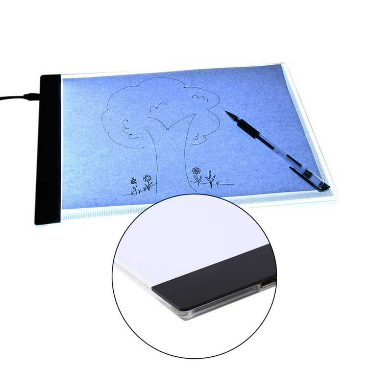 LED Light Box for Tracing, A2 LED Light Pad with Scale ,Ultra-Thin Portable  Artcraft Tracing Pad Light Box for 5D DIY Diamond Painting Artists Drawing