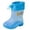 Sky Blue, variant on Girl Rain Boots Fashionable Cartoon Transparent Outdoor Rain Boots for Girls Comfortable Flat Sole Design