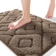 thumbnail image 1 of Alfombras de baño Yimobra, extra suaves, esponjosas, absorbentes, de color gris, 1 of 7