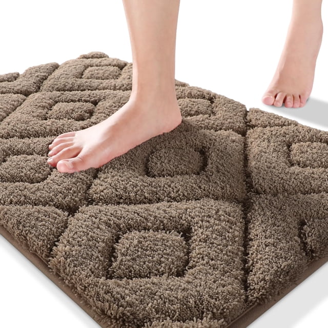 Alfombras de baño Yimobra, extra suaves, esponjosas, absorbentes, de color gris