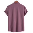 thumbnail image 4 of Sopiago Linen Shirts for Men Short Sleeve Summer Men's Casual Cotton Linen Solid Color Button Down Shirts Loose Shirts ,XL, 4 of 4
