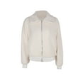 thumbnail image 6 of Douhoow Women Thick Warm Teddy Bear Coat Fleece Jacket Solid Color Zipper Outwear, 6 of 8