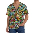 thumbnail image 3 of Xecao offers the Color Summer for Men's Casual Short-sleeved Shirt, a button-up collared shirt with a pocket, perfect for beach vacations and yacht travel in the Medium size., 3 of 7
