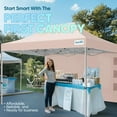 thumbnail image 3 of Quictent 10'x15' Portable Pop up Canopy Tent, Easy up Commercial Gazebo Canopies for Sun & Rain Protection(Beige, 1 Sidewall), 3 of 8