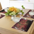 thumbnail image 4 of Ambesonne Fantasy Place Mats Set of 4, Trippy Surreal Cubes, Standard Size, Scarlet Green, 4 of 6