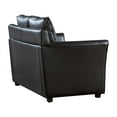 thumbnail image 2 of Furniture of America Transitional Faux Leather Lillard Loveseat, Dark Gray, 2 of 5
