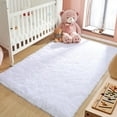 thumbnail image 1 of Homore Super Soft Area Rugs Fluffy Carpets for Bedroom Kids Girls Boys Baby Living Room 5' x 8' , White, 1 of 9