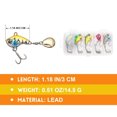 thumbnail image 4 of 5pcs Fishing Lures Tail Spinners Metal Shad Lure Blade Baits for Bass Long Cast Bait Trout Pike Freshwater Saltwater, 4 of 8