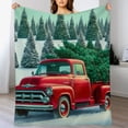 thumbnail image 3 of nygtbtfer Vintage Red Truck with Christmas Tree Blanket Xmas Tree Winter Holiday Christmas Soft Throw Blanket  Flannel Throw Blanket for All Season for Kids and Adults, 3 of 6