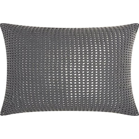 Nourison Couture Natural Hide Woven Metallic Grey Silver Throw