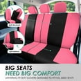 thumbnail image 5 of FH Group Car Seat Covers Light & Breezy Flat Cloth, Full Set w/ Carpet Floor Mats With Colored Trim, 5 of 8