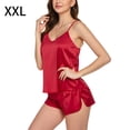 thumbnail image 1 of Conjunto de ropa de dormir para mujer Encantador chaleco con cuello en V, pantalones cortos, camisón, rojo, XXL Methold XX000231-39, 1 of 7