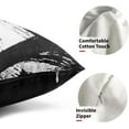 thumbnail image 3 of Black White Pillow Covers 12x20 Set of 2 Abstract Line Modern Art Throw Pillows Modern Minimalist Style Decorative Lumbar Cotton Cushion Case for Home Sofa Couch Bed, Black Art Line, 3 of 6