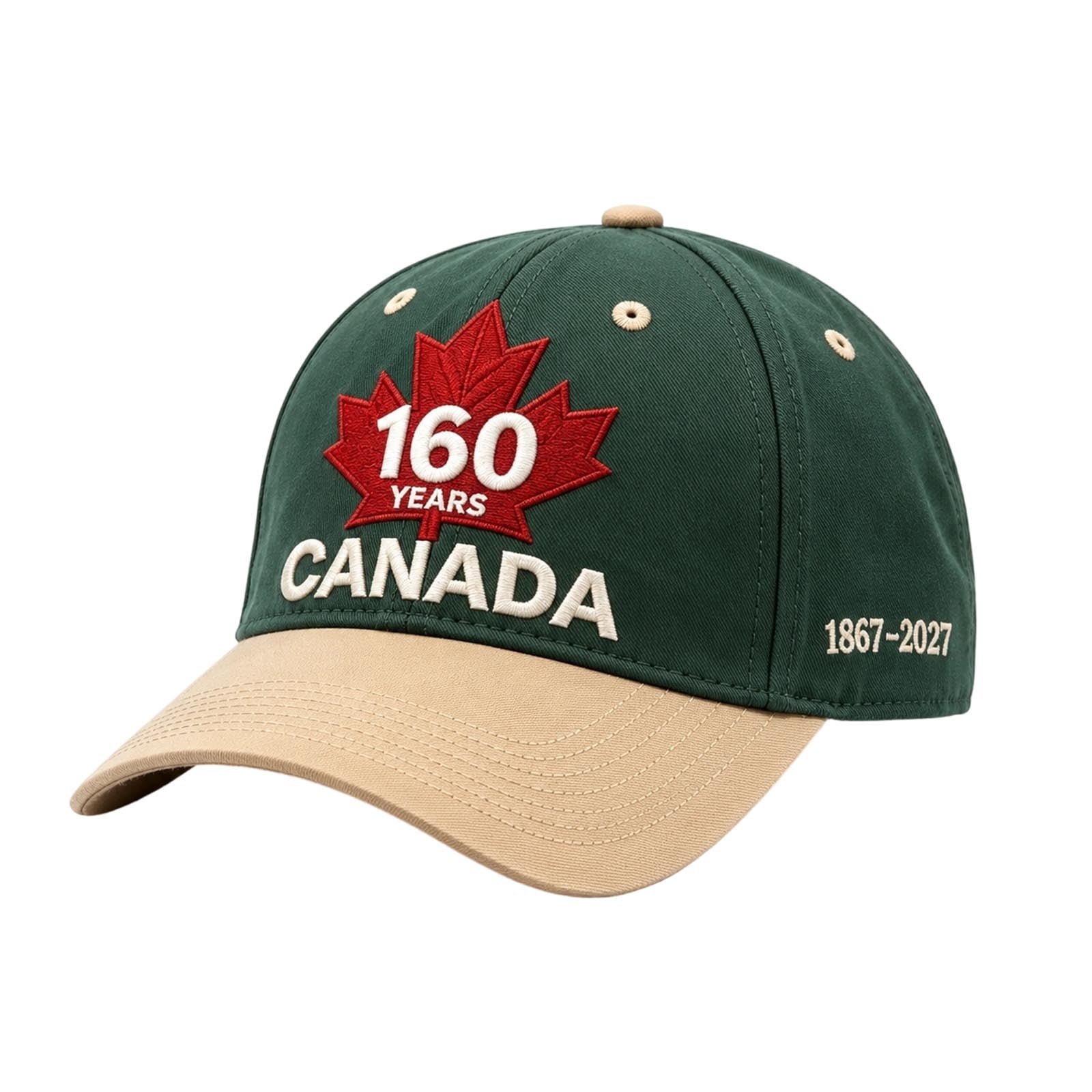 Canada 160th Anniversary Dad Hat Maple Leaf Flag Cap Embroidered Unisex ...