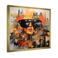 thumbnail image 2 of Designart "Beautiful Goggles On Woman" Abstract Framed Wall Art Decor - Modern Gold Fashion Woman Hallway Framed Wall Art Decor, 2 of 6
