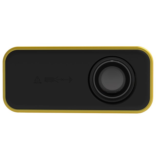 Tholdsy Proyector LED de enfoque Manual de 100 pulgadas, 1080P, 320x240, reproductor de Control remoto para oficina, máquina de proyección Electrónica Amarillo Enchufe de EE. UU.