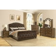 thumbnail image 2 of Tufted Sleigh Bed in Walnut Finish (Queen: 110 in. L x 66 in. W x 67 in. H (137 lbs.)), 2 of 2