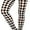 Checkered Thigh High - Black/White, variant on ToBeInStyleWomen's Sheer w/ Opaque Striped Thigh High - Black - One Size