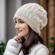 thumbnail image 4 of Gorro de otoño e invierno para mujer, gorro de lana con protección para los oídos, gorro de confinamiento cálido de doble capa, gorro de lana engrosado, gorro de pelo suelto, 4 of 5