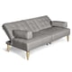 thumbnail image 5 of Sofá Cama Makora Queen Con Memory Foam, Color Gris Claro, Lino Respaldo Reclinable De 3 posiciones. Makora Con Portavasos, 5 of 10