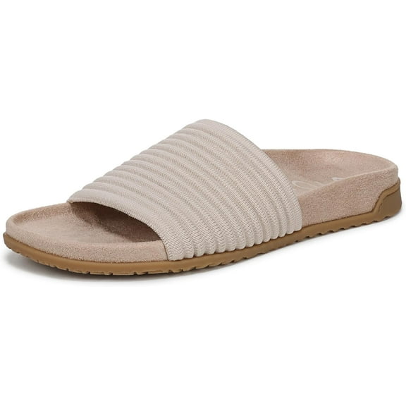 Vionic Womens Evie Knit Slide Sandal - Cream