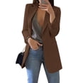 thumbnail image 2 of Langwyqu Womens Casual Blazers Open Front Lapel Collar Work Office Jacket, 2 of 5