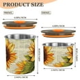 thumbnail image 3 of Sunflower on Magzine Airtight Coffee Bean Canister 30oz Food Storage Containers with Lids For Gournd, Tea, Sugar, Flour, Rice, Cereal, Candy Cookie Jar, 3 of 8