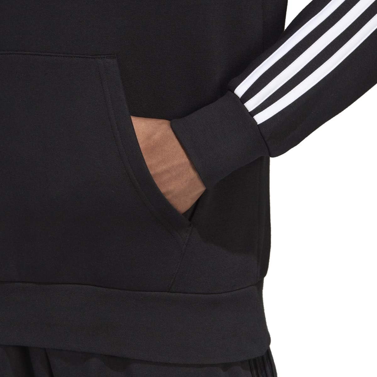 Adidas Essentials 3-Stripes Men's Pullover Hoodie, Black photo 3