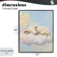 thumbnail image 4 of Stupell Industries Contemporary Sleeping Sheep on a Cloud Black Framed Giclee Art, 11 x 14, by The Prints Vibe, 4 of 8