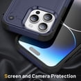 thumbnail image 4 of Case for iPhone 15 Pro,Decase Heavy Duty Armor Cover Drop Protection Shockproof Rugged Phone Shell,for iPhone 15 Pro - Navyblue, 4 of 7