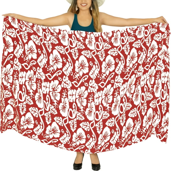 HAPPY BAY Women's Bikini Beach Wrap Swimwear Swim Cover up Bathing suit Summer Wraps Swimsuit Beachwear Sarong Coverups Skirts for Women One Size Pink, Flower