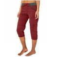 thumbnail image 2 of iHPH7 Cargo Capris for Women, Drawstring Pants Women, Pull On Capris for Women, Womens Capris for Summer, High Waisted Pants for Women, Wine S, 2 of 9