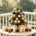 thumbnail image 5 of 49 Pcs Mini Christmas Ornaments for Mini Tree - 1.18" Shatterproof Small Hanging Balls Set for Xmas Holiday Table Wreath Decor (F), 5 of 8