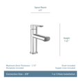 thumbnail image 3 of Grifo para lavabo de baño Moen Meena, negro mate, con placa de cubierta 847, 3 of 9
