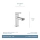 thumbnail image 3 of Grifo para lavabo de baño Moen Meena, negro mate, con placa de cubierta 847, 3 of 9