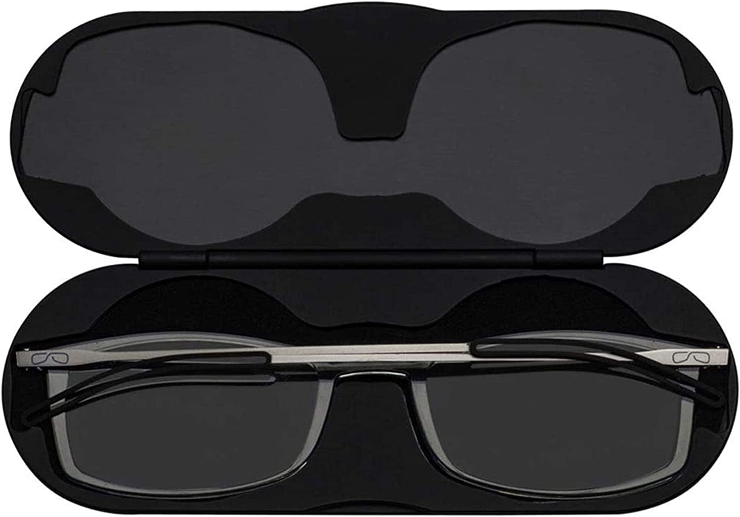 ThinOptics Milano Aluminum Case + Frontpage Brooklyn Rectangular Reading Glasses, Tortoise Frames / Silver Case, +2.50