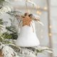 thumbnail image 1 of Decoración de árbol de Navidad blanco con guirnalda de conos para árbol de Navidad, decoración navideña de espuma blanca, adorno navideño colgante Fes el decorativo, 1 of 8