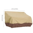 thumbnail image 3 of Cubierta resistente para banco de patio Cubierta impermeable para sofá al aire libre Cubierta para muebles de césped - Beige + Café Scienceny HA3838-01B*2, 3 of 7