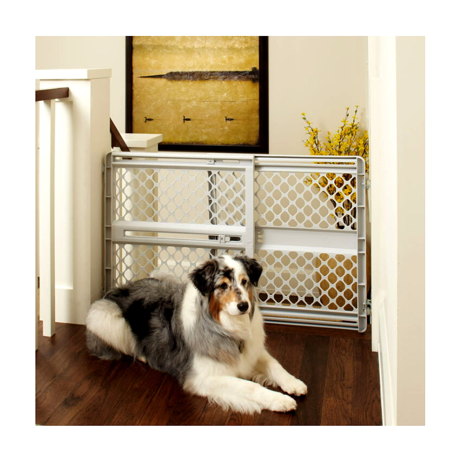 North States 26 In. to 42 In. W. White Plastic Universal Pet Gate