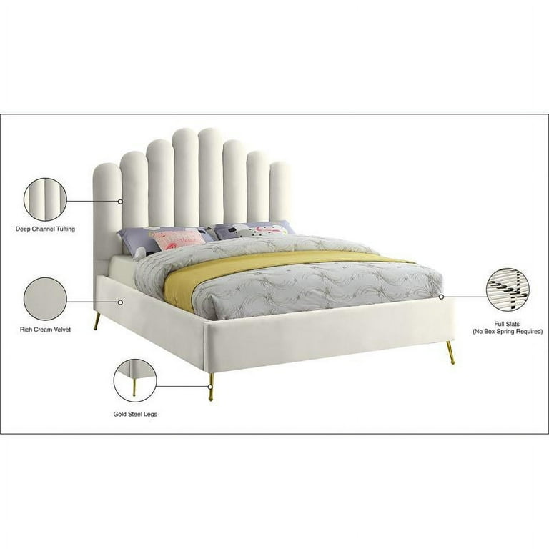 Meridian Furniture Lily Velvet King Bed Meridian Furniture Lily Velvet King Bed