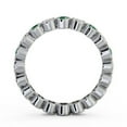 thumbnail image 4 of 1.50 Ct Stunning Round Cut Genuine Diamond Emerald Gemstone Eternity Band for Engagement 14K White Gold Size 11.5, 4 of 7
