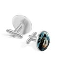 thumbnail image 3 of Bear Stylish Stainless Steel Shirt Clip Cufflink Set for Men's Silver Jewelry - for Formal and Business Attire, 3 of 6