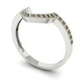 thumbnail image 2 of 0.25 ct Brilliant Round Cut Simulated Champagne 18K White Gold Stackable Band SZ 5.75, 2 of 6